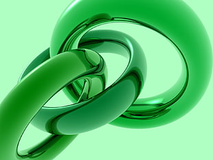 three green rings, green, digital art