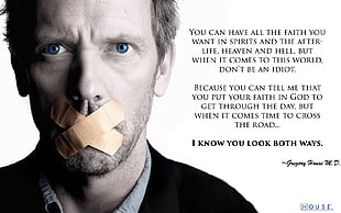 life quotes text, House, M.D., religion, quote HD wallpaper