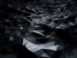 grey and black digital wallpaper