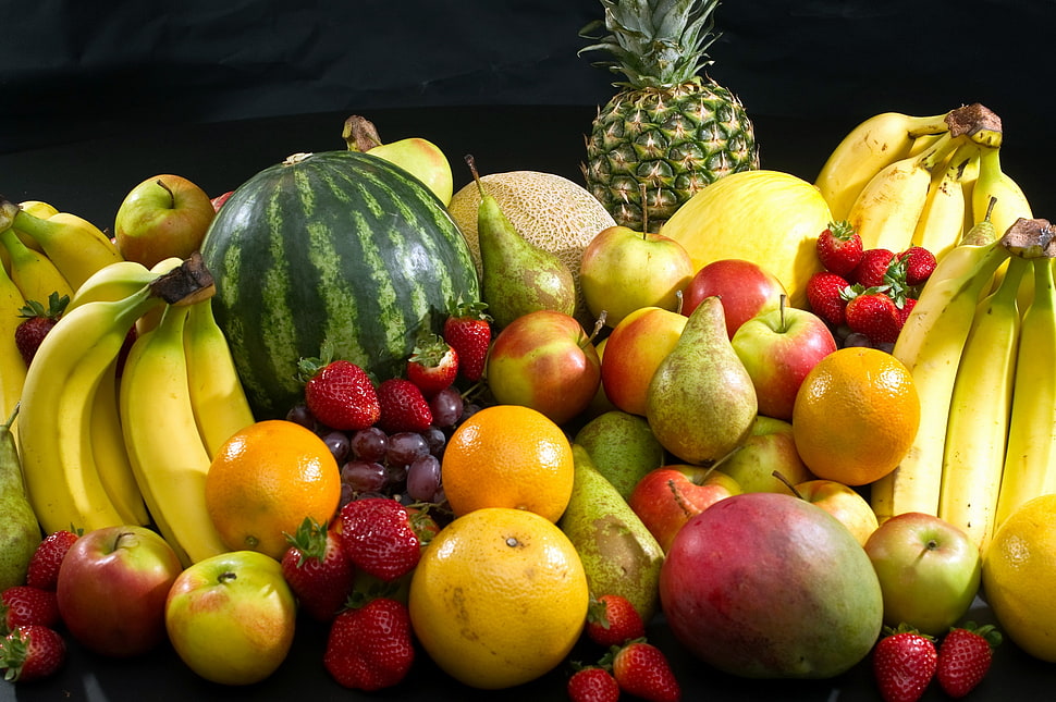 assorted fruits lot HD wallpaper