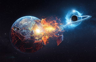planet explosion wallpaper