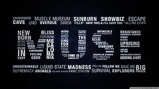 Muse artwork, music, Muse , typography, songs