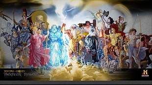 twelve olympians painting, historic, gods, history, Roman HD wallpaper