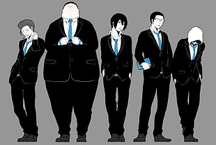 black haied animated male characters, Kangoku Gakuen, anime, anime boys, Prison School HD wallpaper
