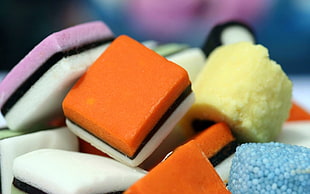selective focus photography of assorted-color blocks