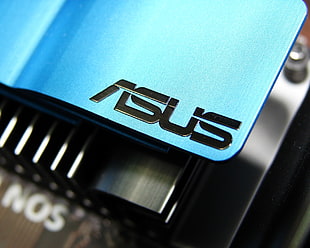 closeup photo of turned on black Asus monitor, ASUS, Republic of Gamers, motherboards HD wallpaper