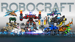 Robocraft characters illustration, robocraft, robot, video games