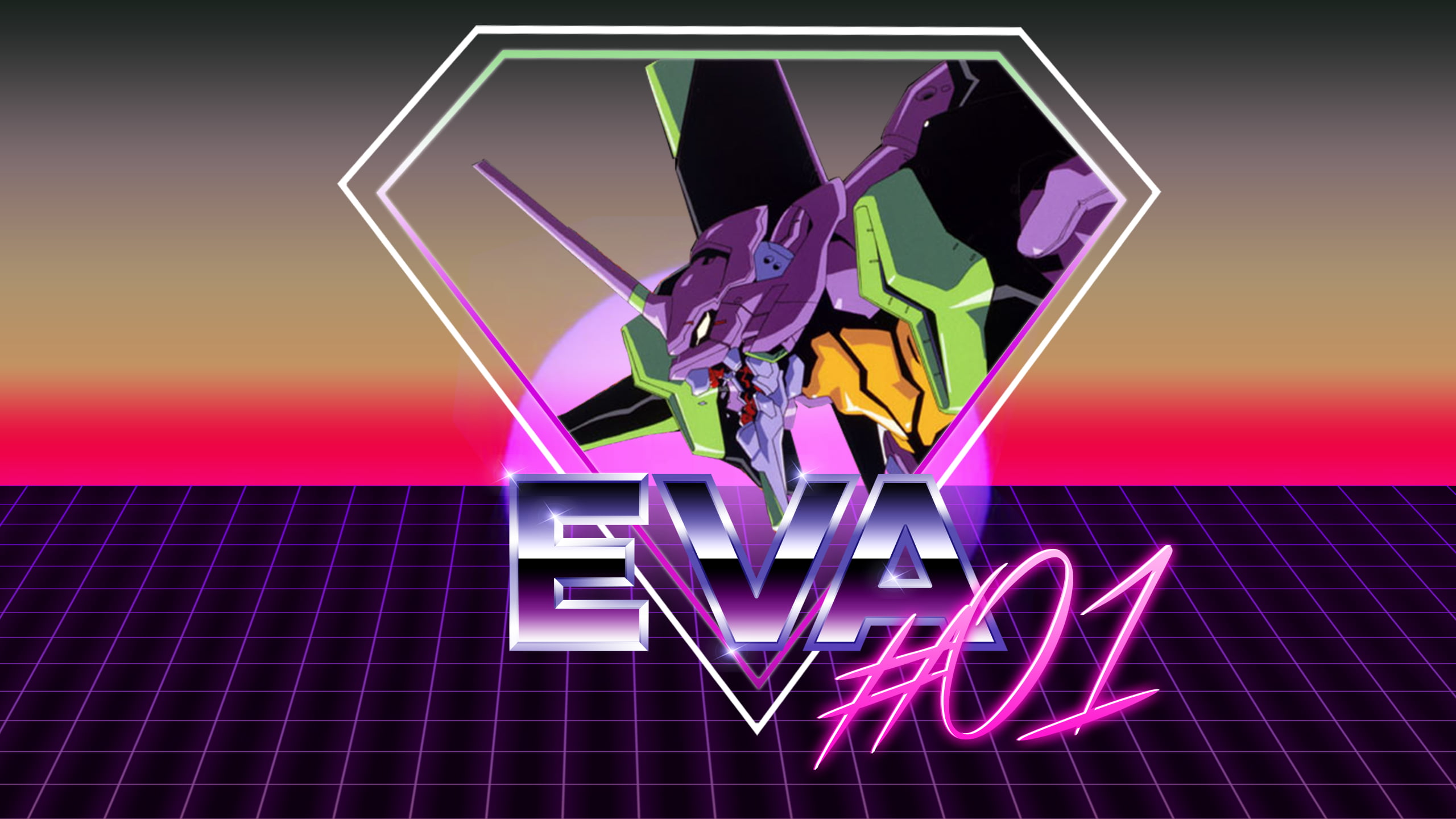 Eva robot illustration, Neon Genesis Evangelion, EVA Unit 01