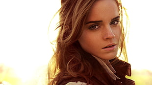 Emma Watson, Emma Watson, looking at viewer, actress, face HD wallpaper