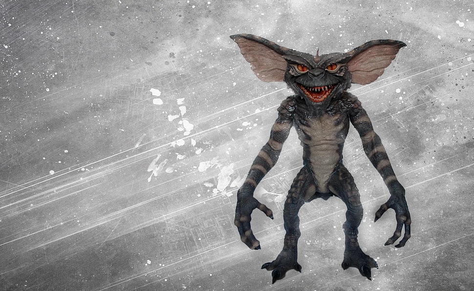 black and grey gremlin wallpaper HD wallpaper