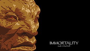 black background with immortality text overlay, Doctor Who, Bad Wolf, Face of Boe HD wallpaper