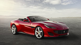 red Ferrari convertible coupe photo