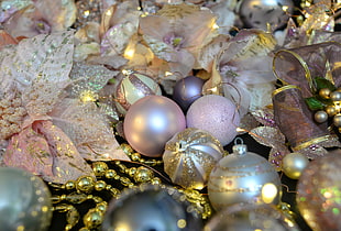 assorted-color bauble lot, Christmas decorations, Balls, Decoration HD wallpaper