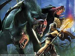 Cerberus wallpaper, video games, Titan Quest, Titan Quest: Immortal Throne