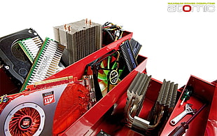 computer component lot, computer, technology