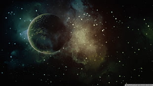 illustration of planet, space HD wallpaper