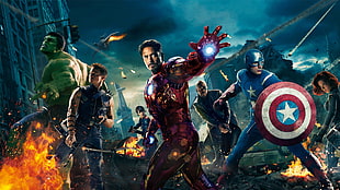 Marvel Avengers poster, The Avengers, Hawkeye, Hulk, Iron Man HD wallpaper