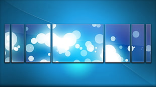 blue and white graphic artwork, blue HD wallpaper