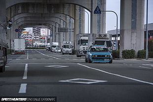 teal car, Voomeran, Volkswagen, mk2, Japanese cars