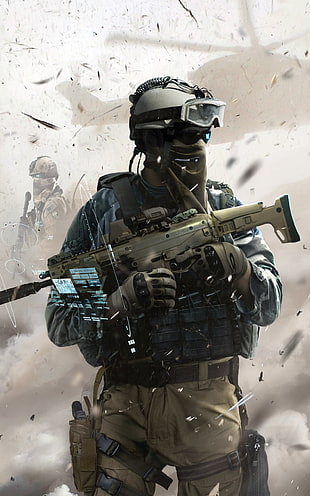 soldier wallpaper, Ghost Recon, video games, tactical, special forces