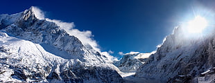 photo of mountain covered with snow HD wallpaper