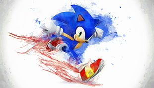 Sonic the Hedgehog illustration, Super Smash Brothers