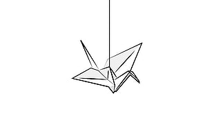 origami bird illustration HD wallpaper
