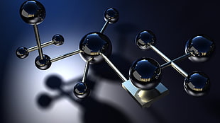 molecular structure illustration HD wallpaper
