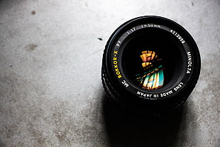 black Rokkor zoom lens, lens, camera, Minolta, technology HD wallpaper