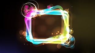 illustration of colorful LED photo frames