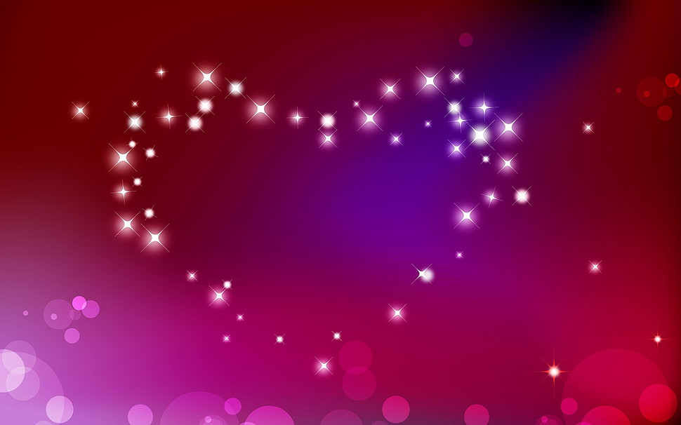 pink and red heart illustration HD wallpaper