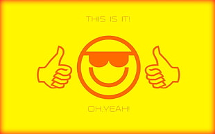 yellow and red Galatasaray logo, thumbs up, smiley