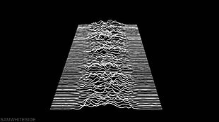 white and black area rug, simple background, lines, Joy Division