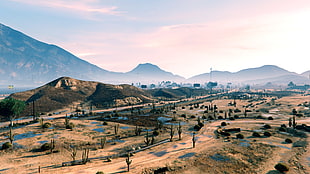 brown land near mountain, Grand Theft Auto V, Grand Theft Auto, video games