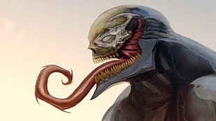 Venom illustration, Marvel Comics, eddie brock, Venom