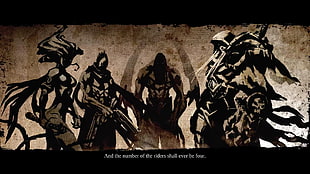 World of Warcraft wallpaper, Darksiders, war, death, Four Horsemen of the Apocalypse