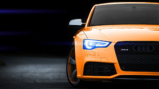 orange Audi car