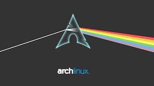 Arch Linux logo, Arch Linux, Linux, Pink Floyd