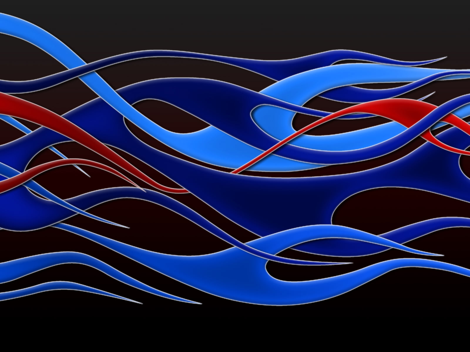 Lines,  Fire,  Wavy,  Blue