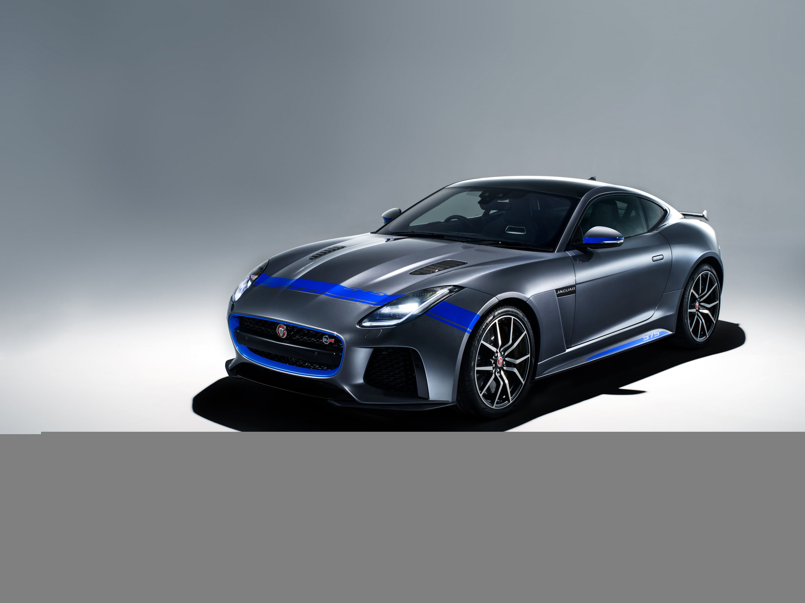 gray coupe, Jaguar F-Type SVR, Graphic Pack, 2018