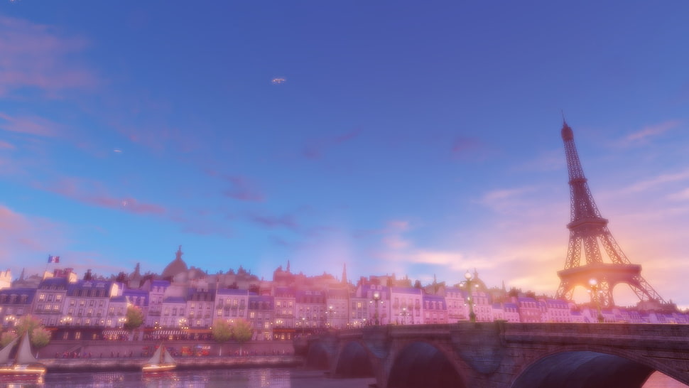 Eiffel tower illustration, BioShock Infinite: Burial at Sea, Elizabeth (BioShock), BioShock Infinite, video games HD wallpaper