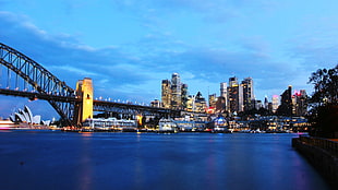 black metal bridge, Sydney, Australia, city, cityscape