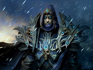 man character wearing blue coat iullustration, Hearthstone: Heroes of Warcraft, video games