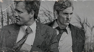 men's notched lapel suit jacket, True Detective, Woody Harrelson, Matthew McConaughey, HBO
