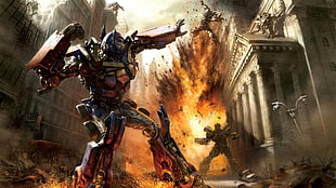 Optimus Prime digital wallpaper, Transformers