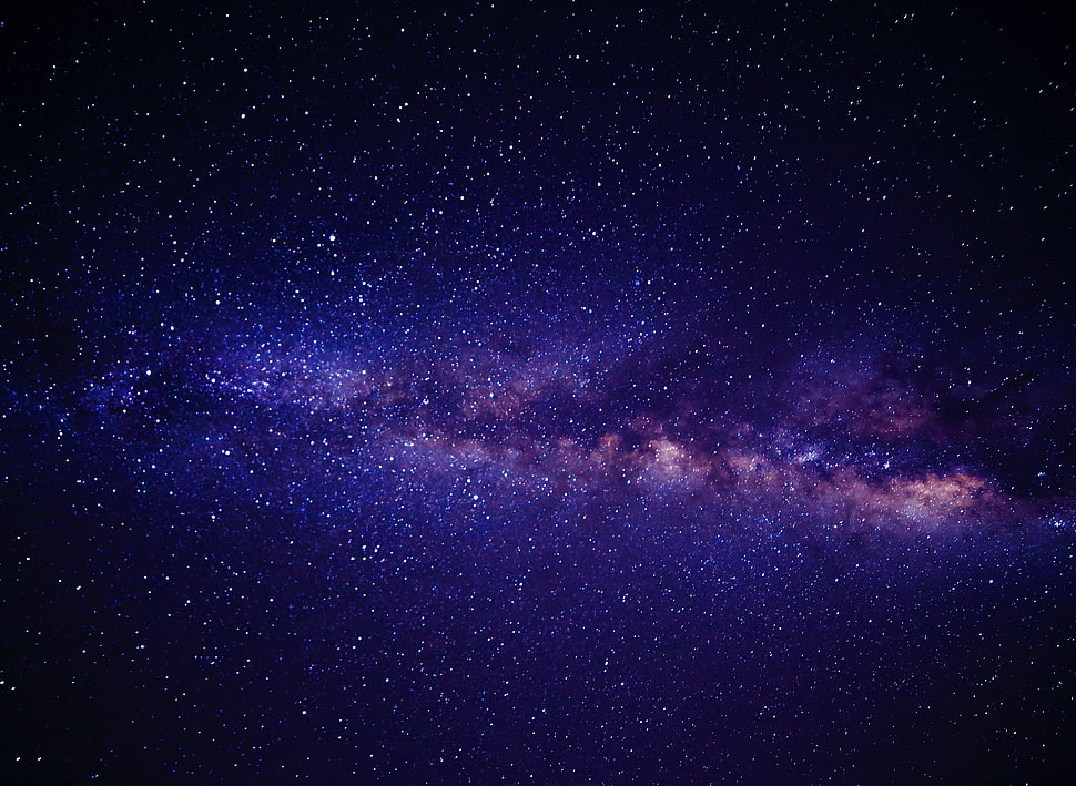 Blue Pink and White Andromeda Galaxy Way HD wallpaper