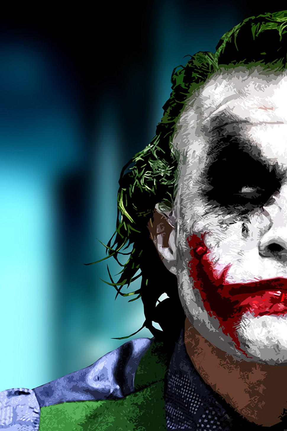 close photo of Joker portrait poster HD wallpaper