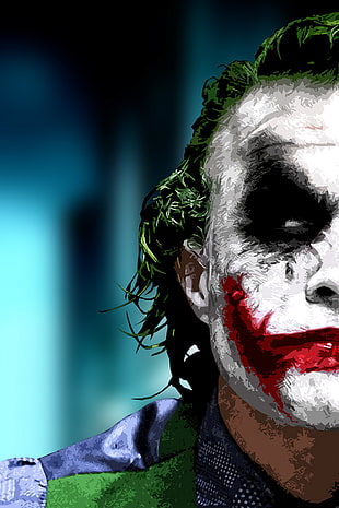 close photo of Joker portrait poster