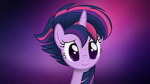 purple Little Pony digital wallpaper