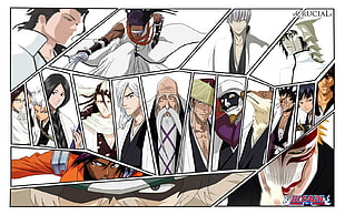 Bleach illustration, Bleach, panels, Sousuke Aizen, Ichimaru Gin HD wallpaper
